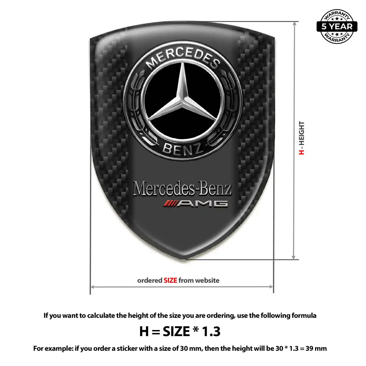 Mercedes Emblem Silicone Elite Finish