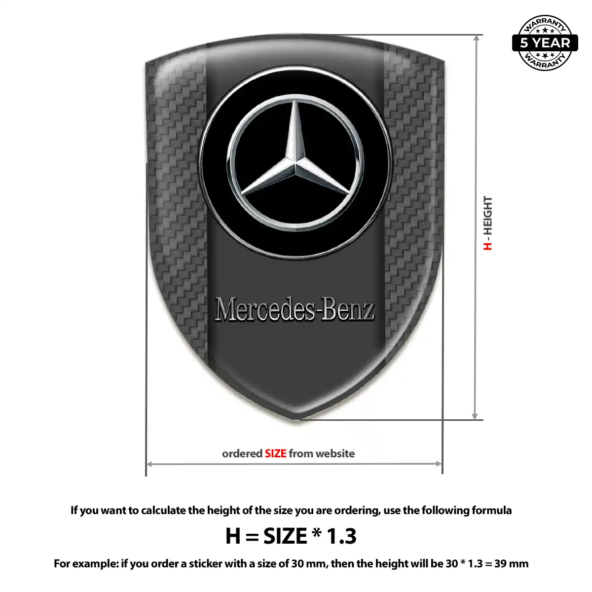 Mercedes Emblem Silicone Superior Craft