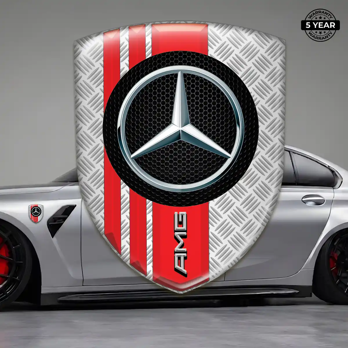 Mercedes Epoxy Domed Sticker Prime Quality