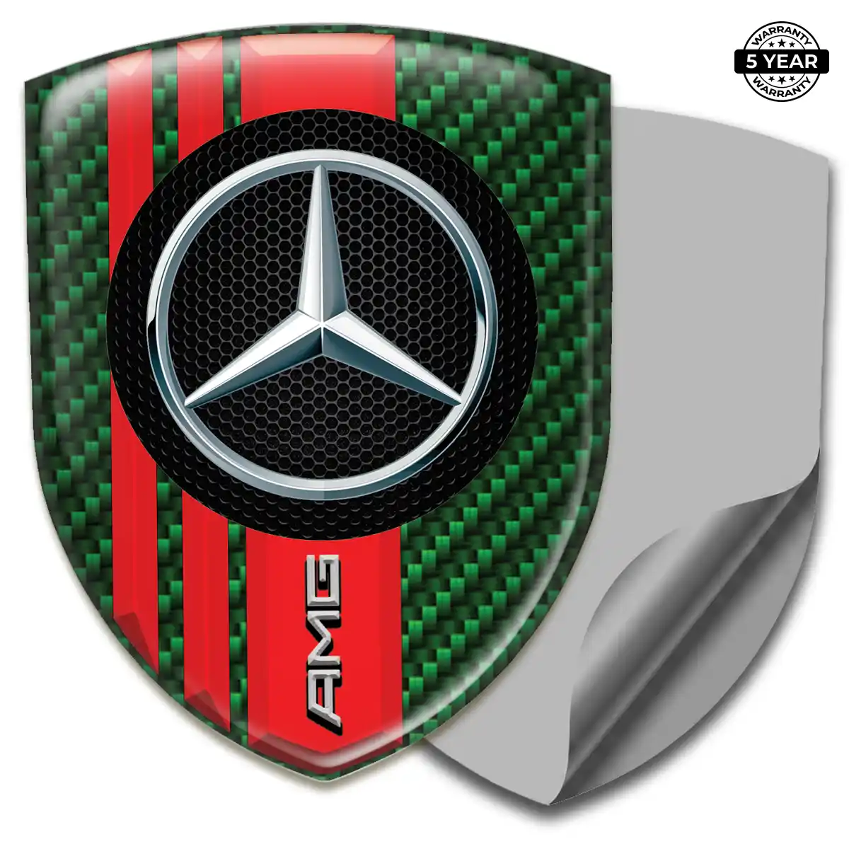 Mercedes Epoxy Domed Sticker Signature Grade