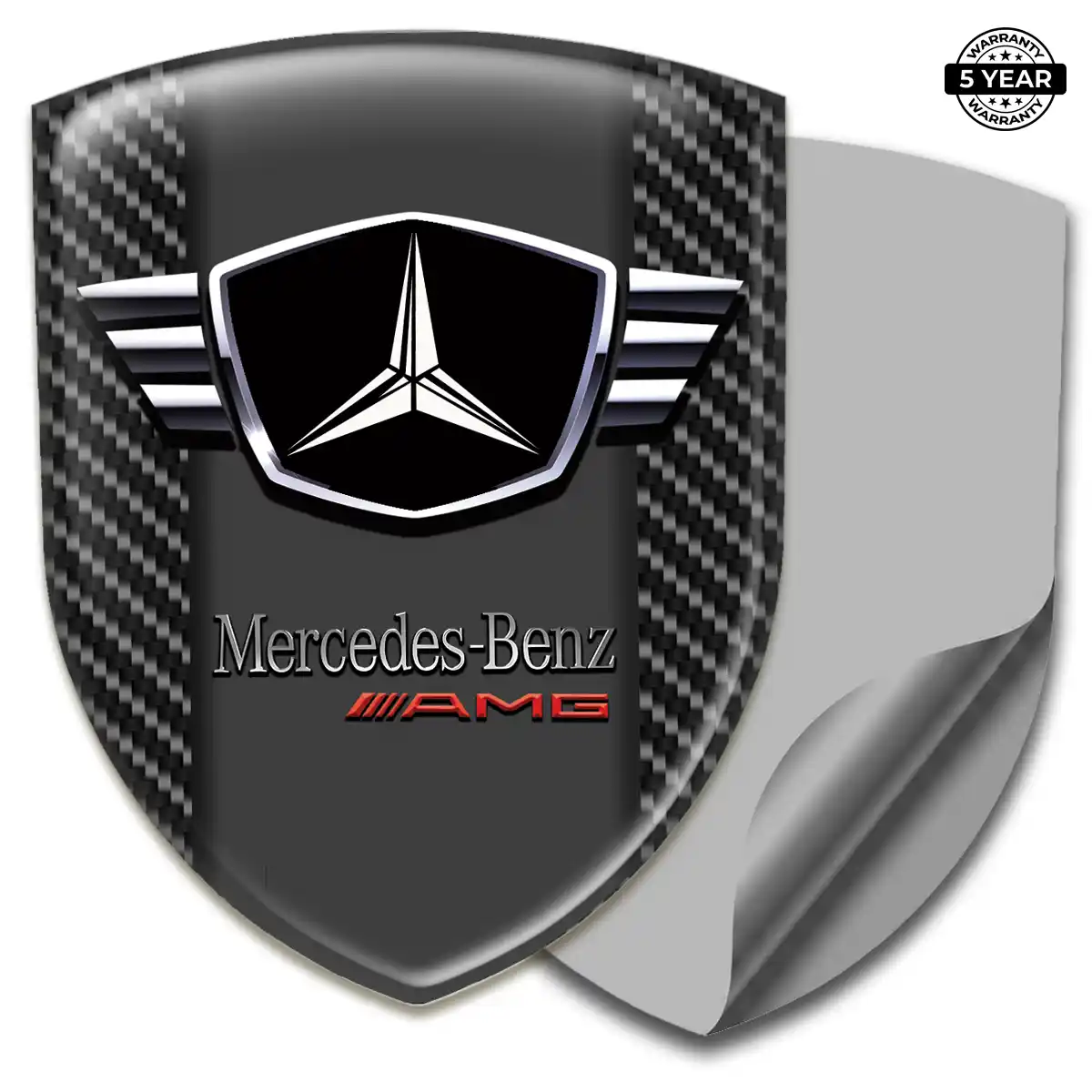 Mercedes Gel Badge Sticker Elite Finish