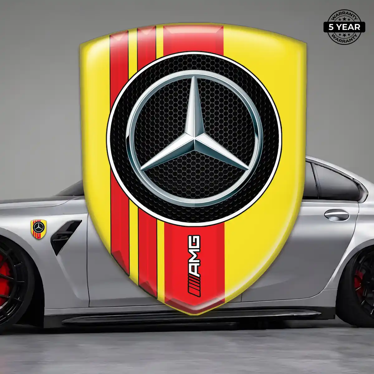 Mercedes Gel Badge Sticker Sleek Style