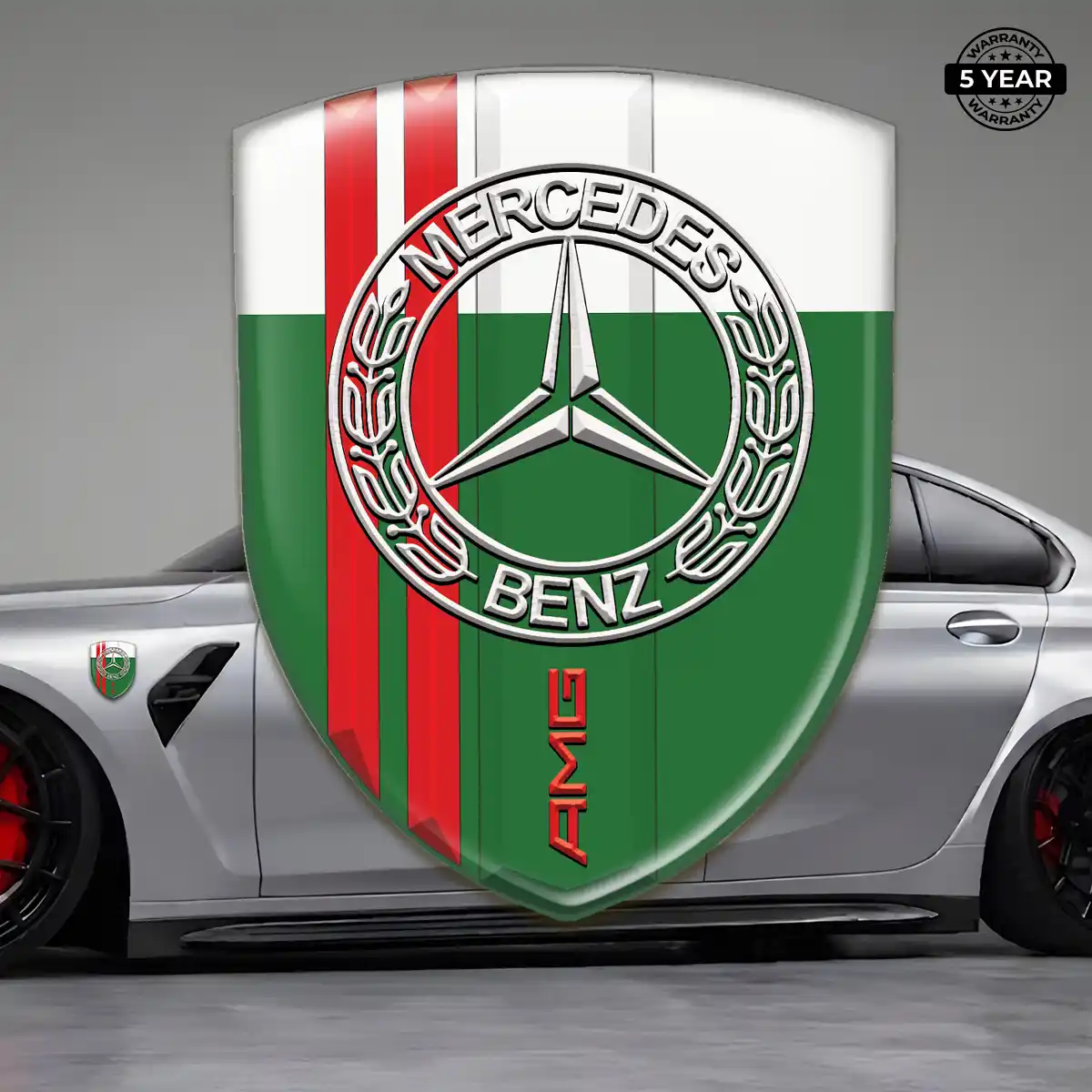 Mercedes Gel Emblem Sticker Elite Finish