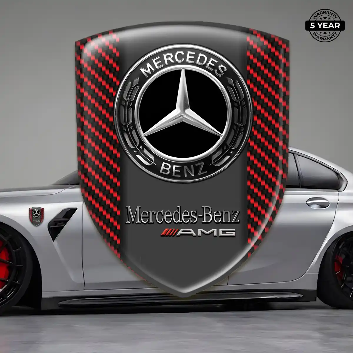 Mercedes Gel Emblem Sticker Sleek Style