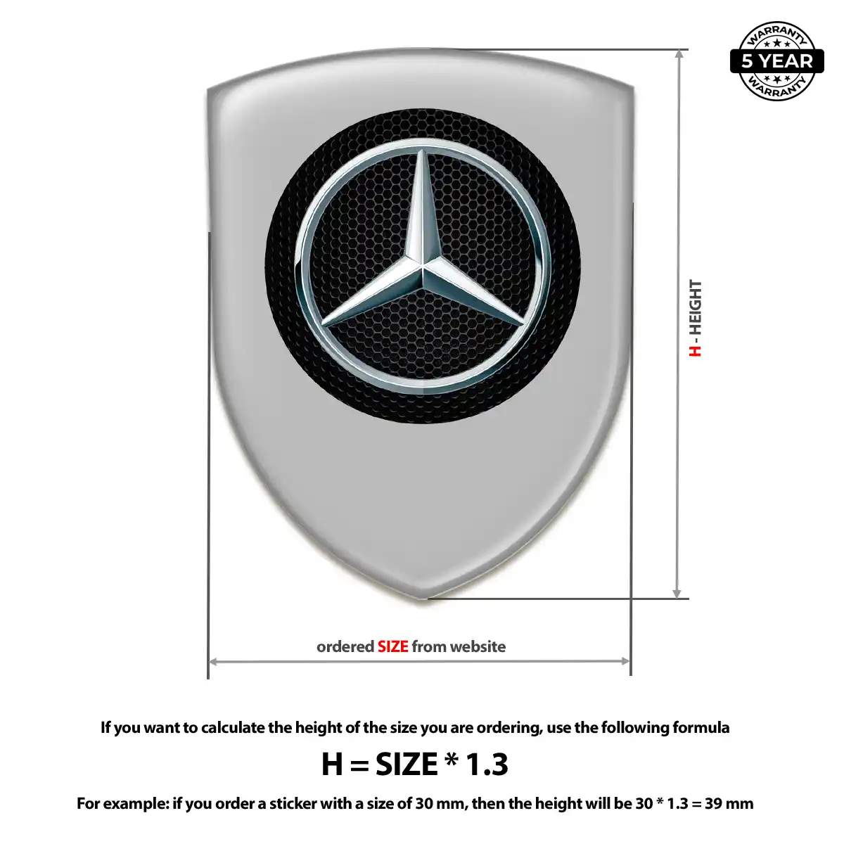 Mercedes Logo Badge Refined Design