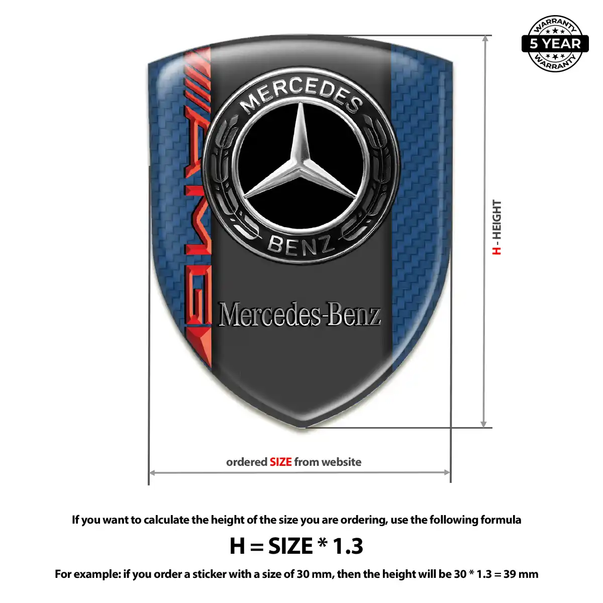 Mercedes Logo Badge Signature Grade