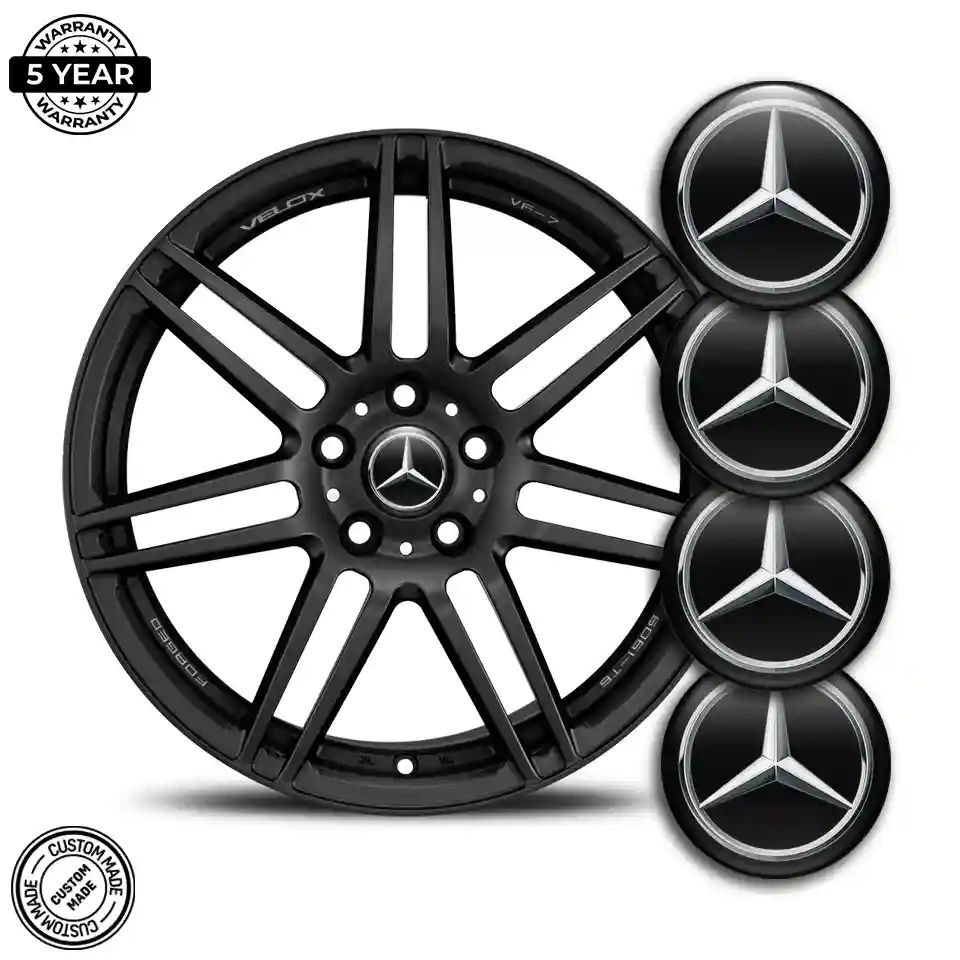 Mercedes Logo Silicone Badge Self-Adhesive High Quality