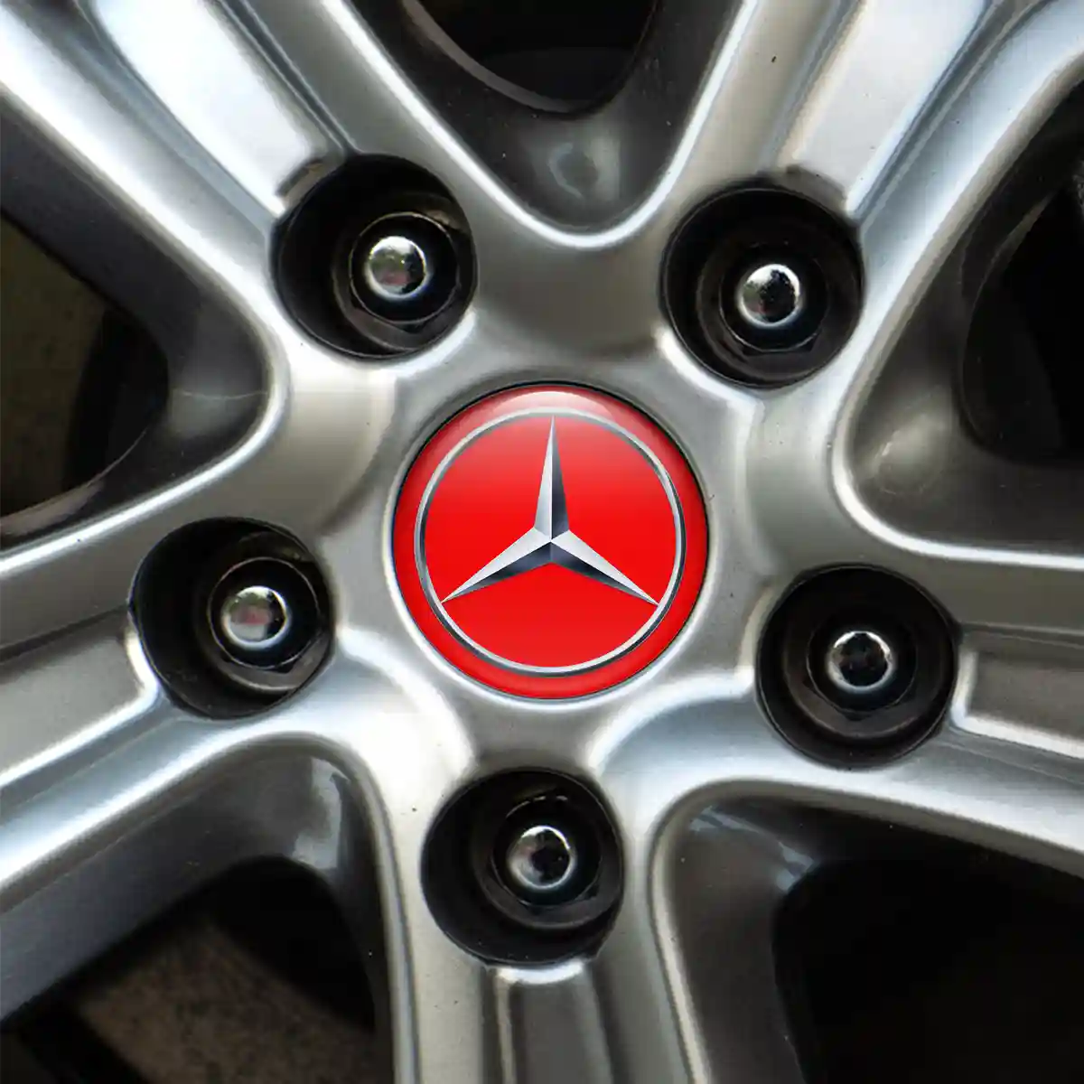 Mercedes Logo Silicone Badge Self-Adhesive Stylish Design