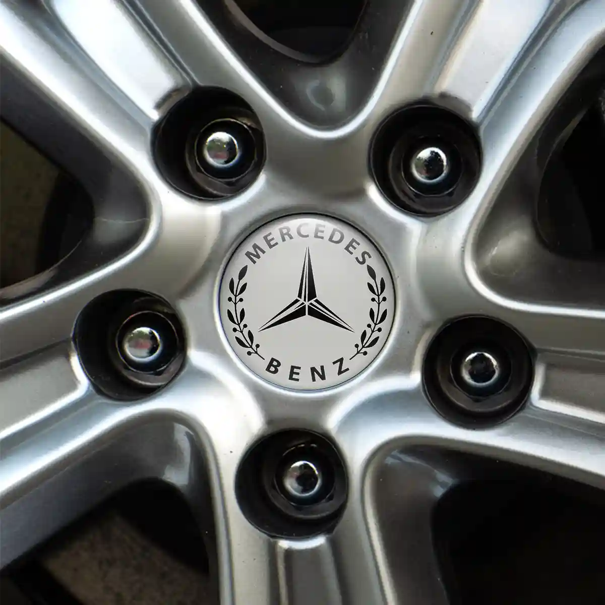 Mercedes Logo Silicone Emblem Self-Adhesive High Quality