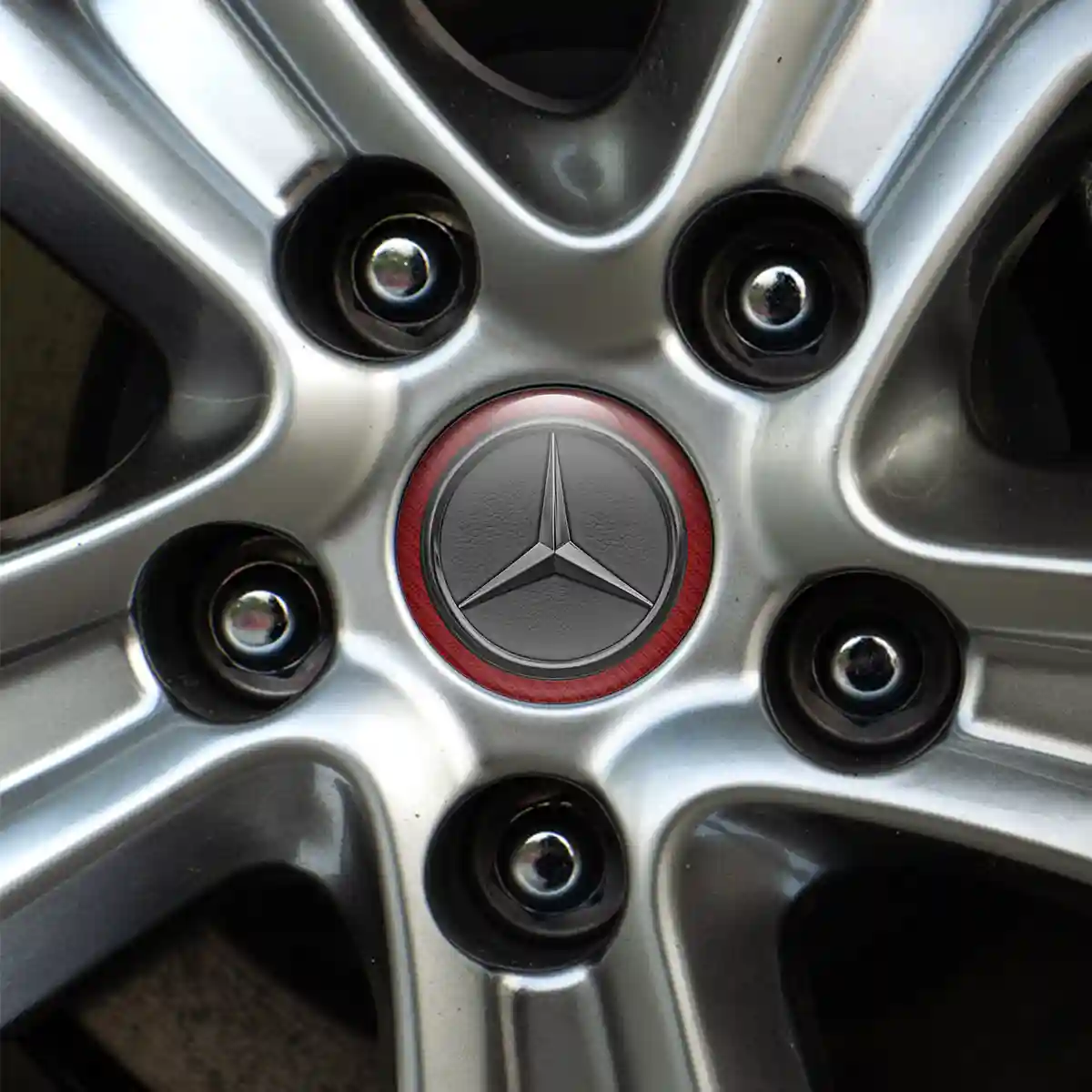 Mercedes Logo Silicone Sticker Stylish Design