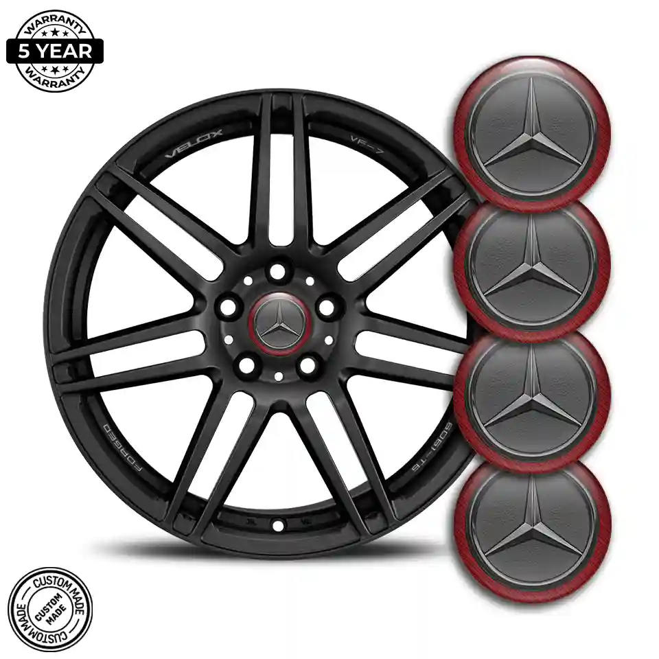 Mercedes Logo Silicone Sticker Stylish Design