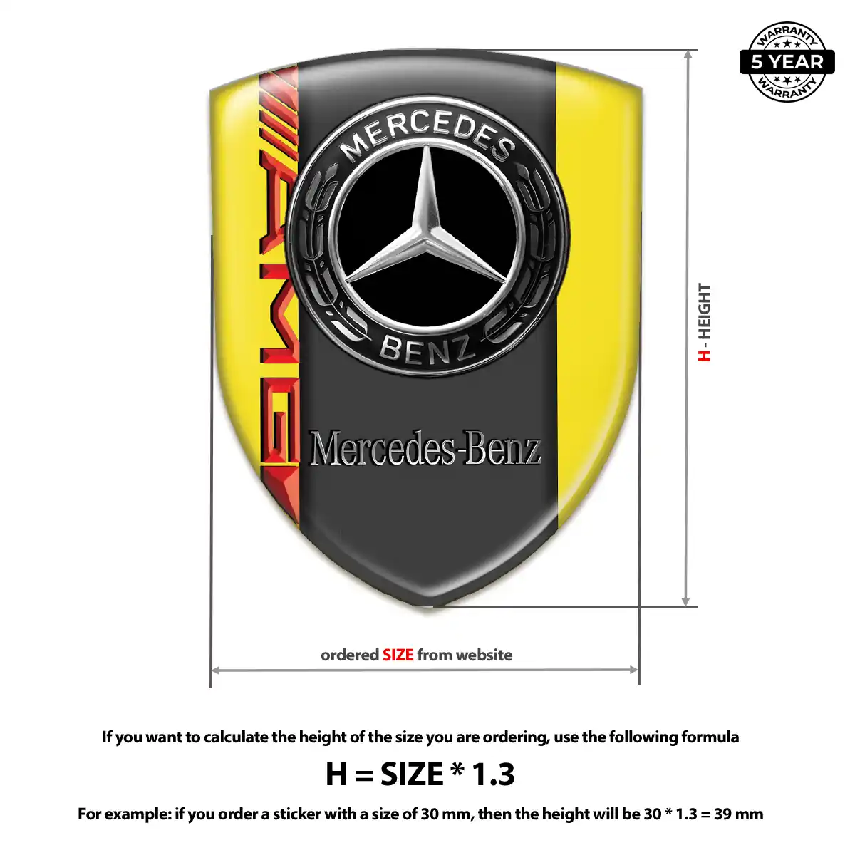 Mercedes Logo Sticker Prestige Line