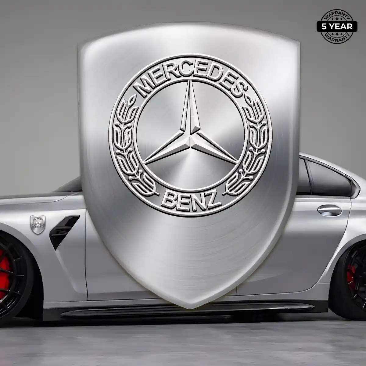 Mercedes Logo Sticker Refined Design