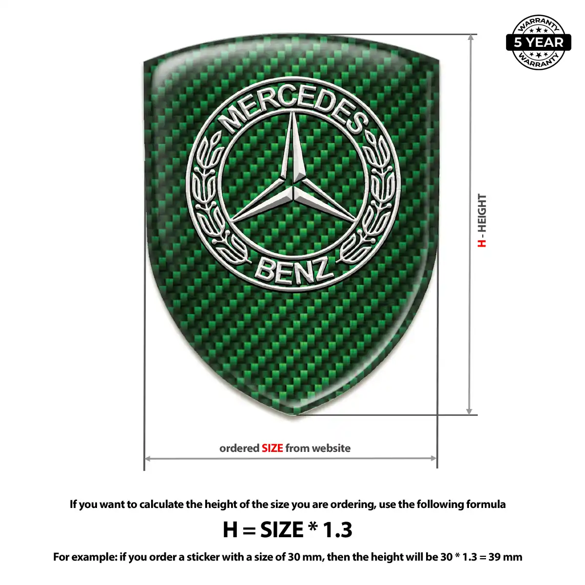 Mercedes Logo Sticker Sleek Style