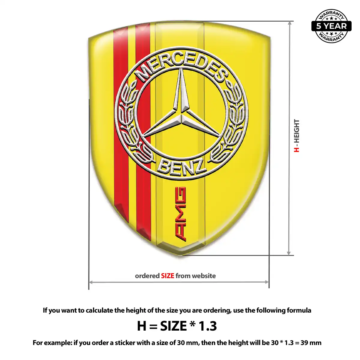 Mercedes Logo Sticker Superior Craft
