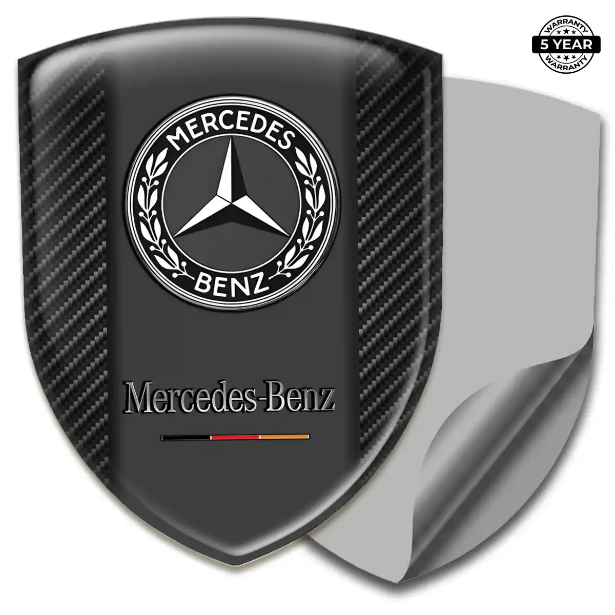Mercedes Polyurethane Domed Sticker Refined Design