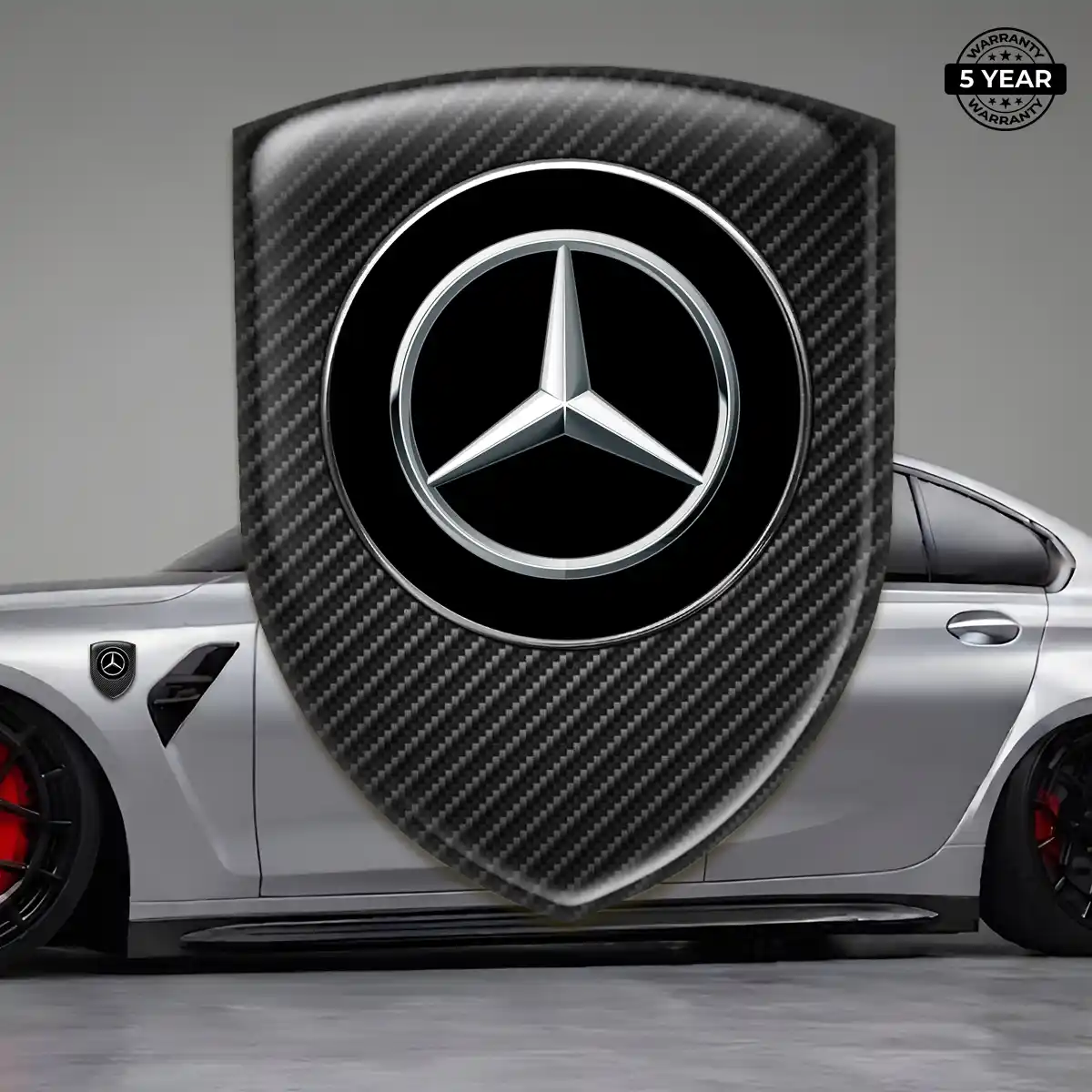 Mercedes Polyurethane Domed Sticker Signature Grade