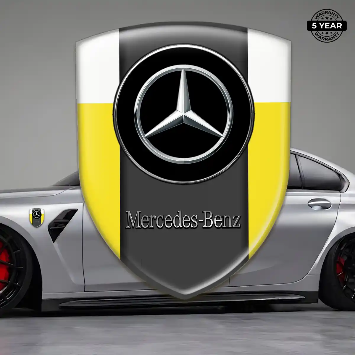 Mercedes Polyurethane Domed Sticker Sleek Style