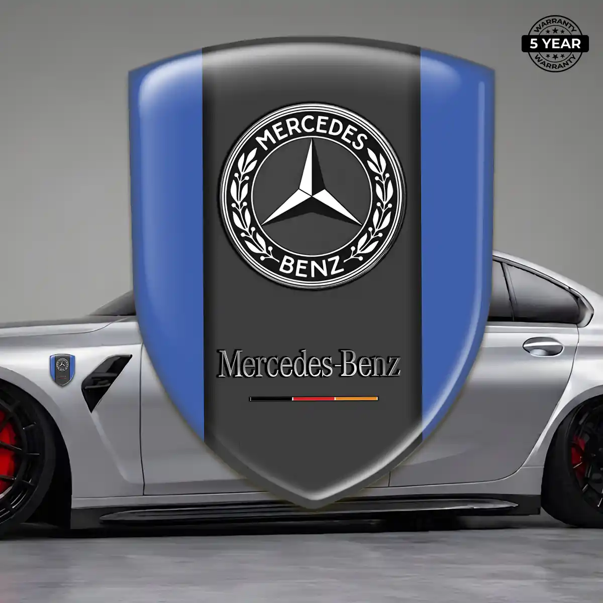 Mercedes Resin Badge Sticker Sleek Style