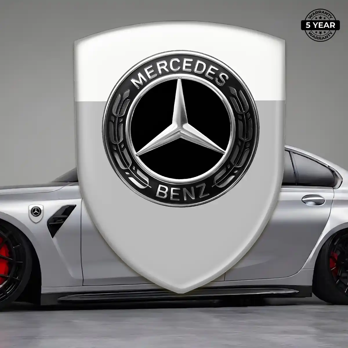Mercedes Resin Domed Sticker Elite Finish