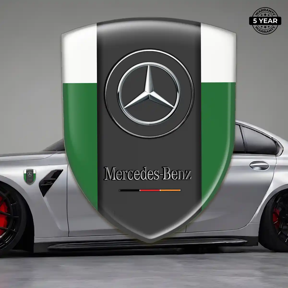 Mercedes Resin Domed Sticker Refined Design