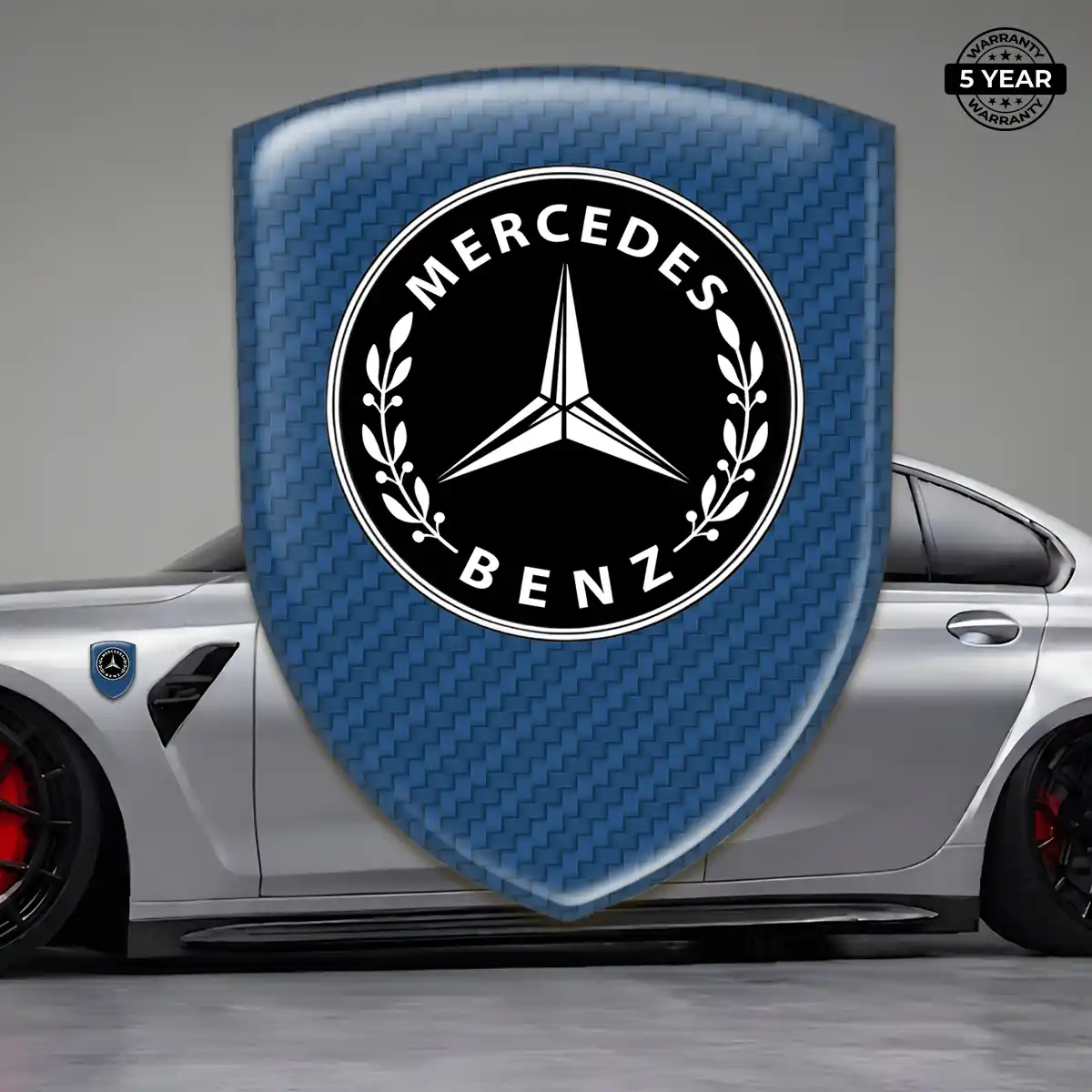 Mercedes Self Adhesive Emblem Sticker Elite Finish