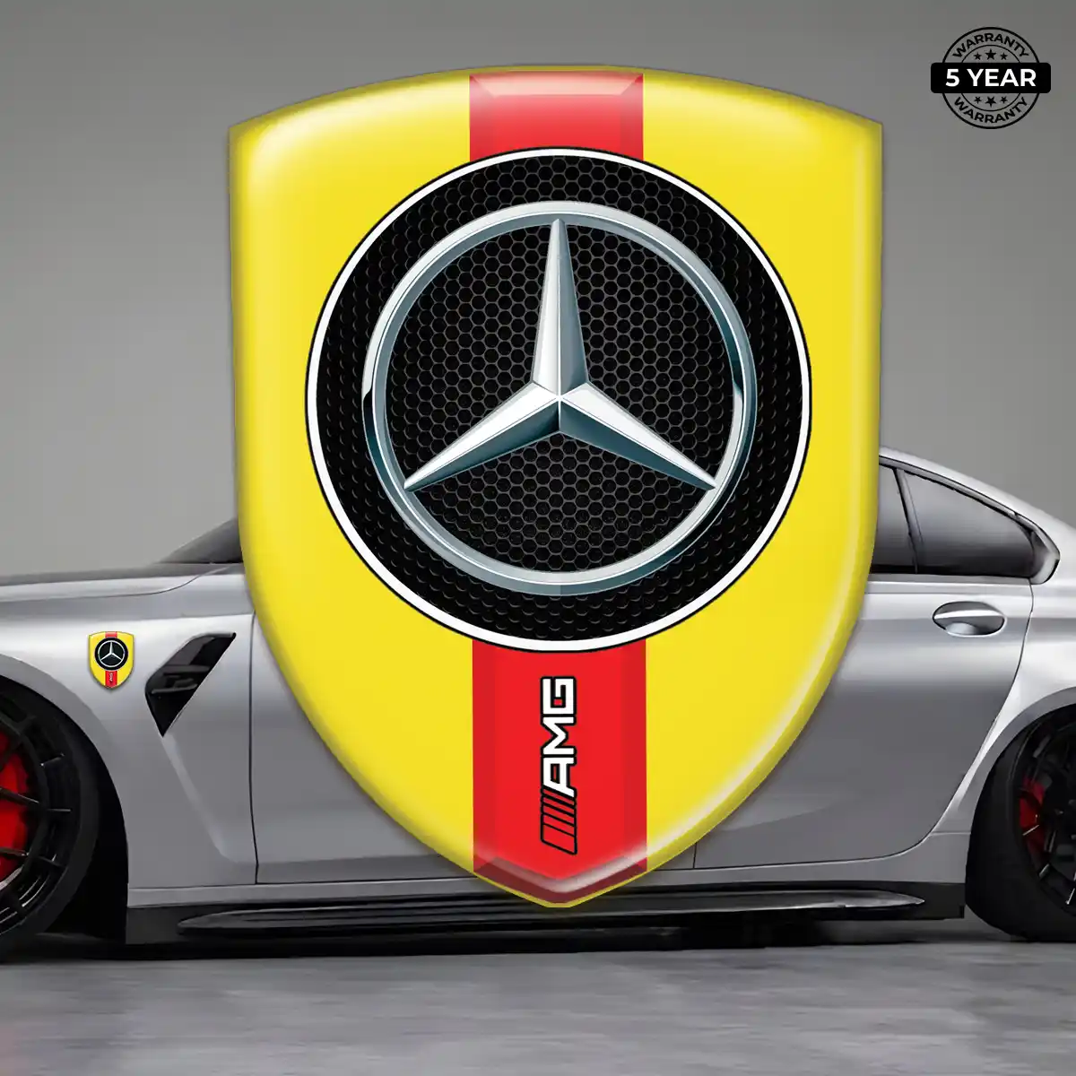 Mercedes Self Adhesive Emblem Sticker Refined Design