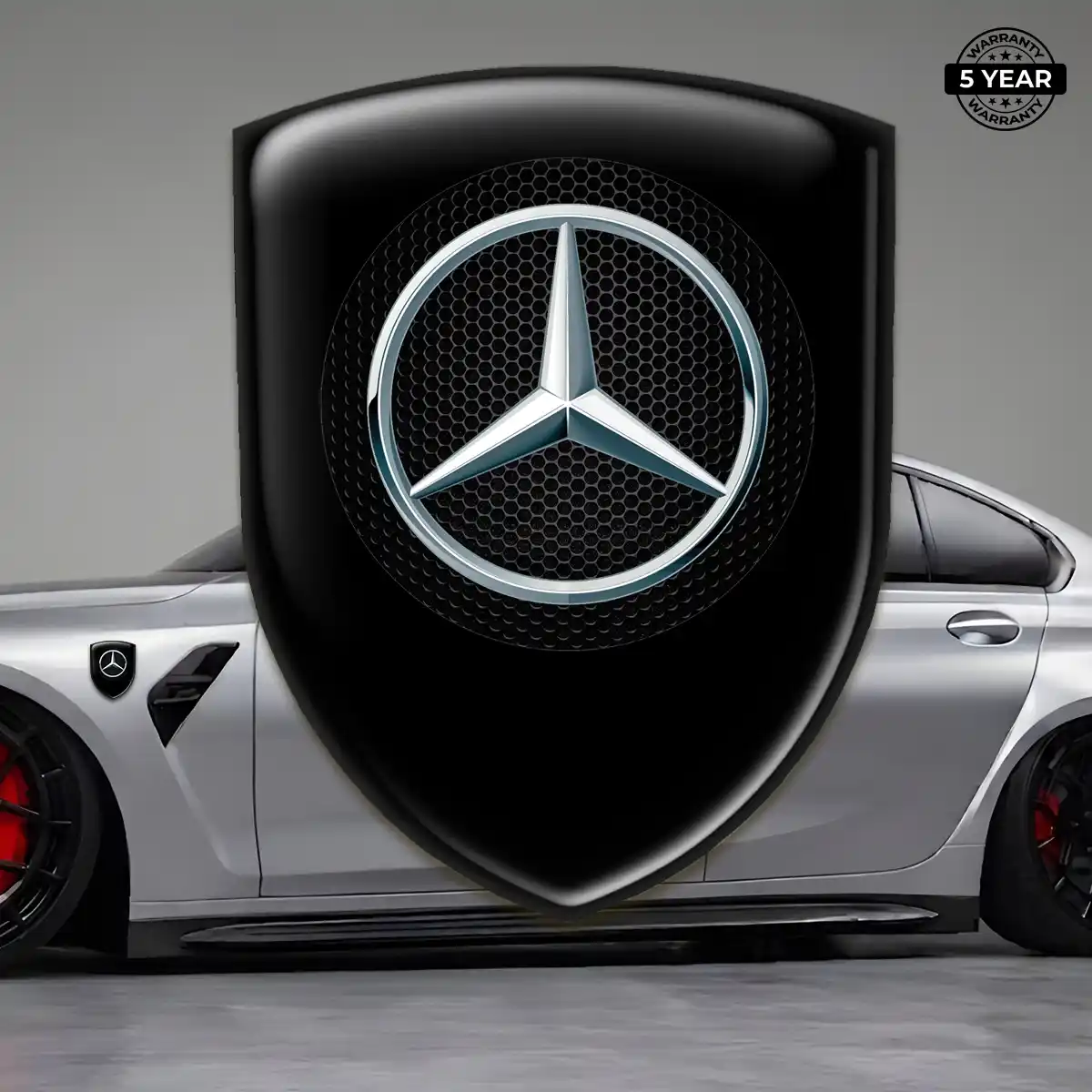 Mercedes Self Adhesive Emblem Sticker Sleek Style