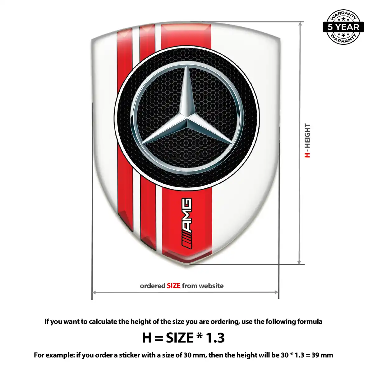 Mercedes Silicone Badge Refined Design