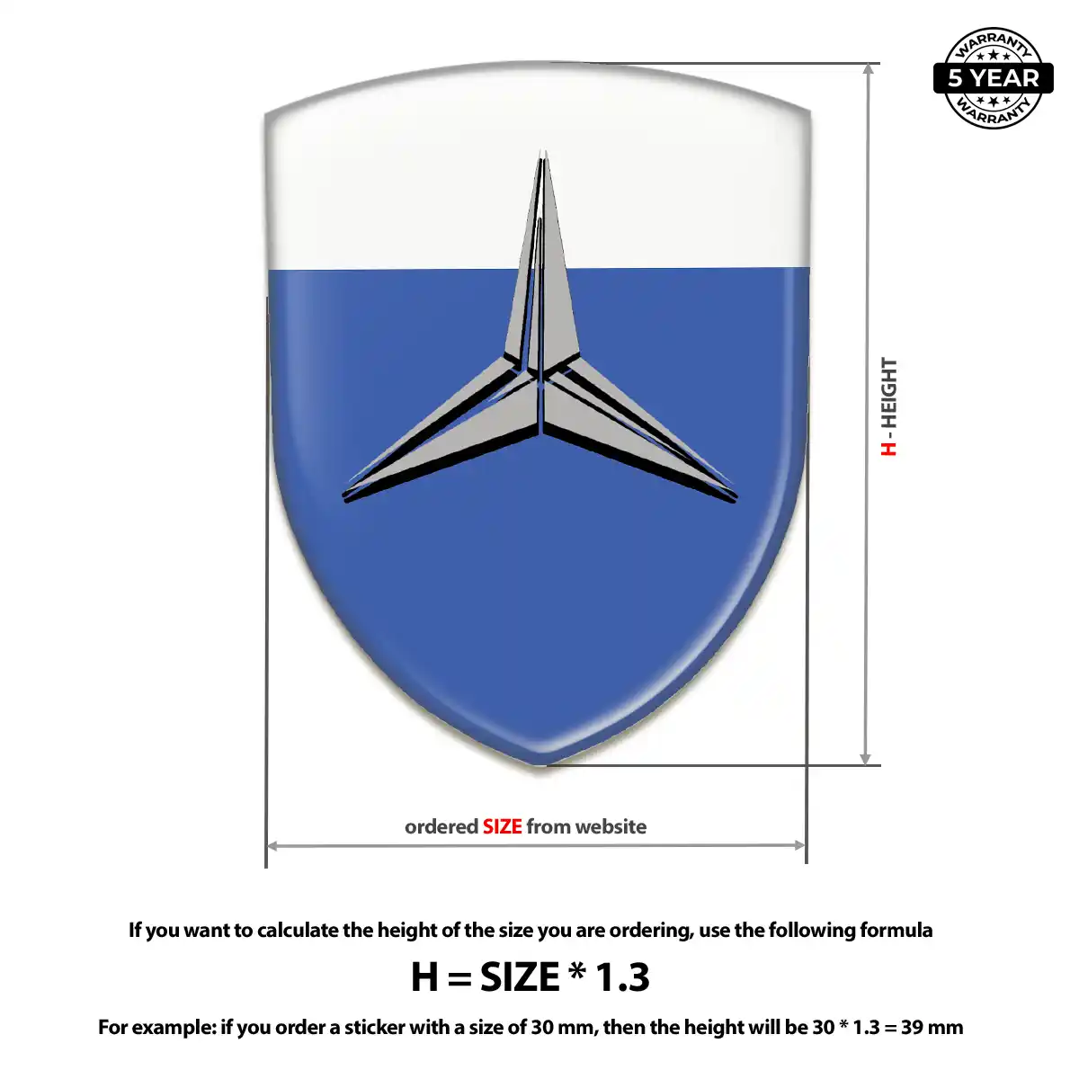 Mercedes Silicone Badge Signature Grade