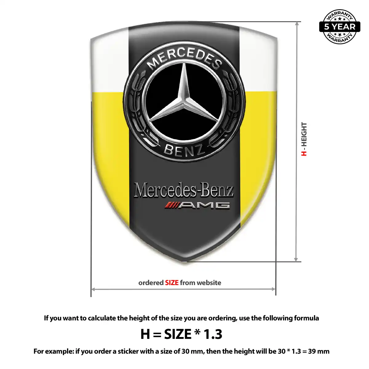 Mercedes Silicone Badge Sleek Style
