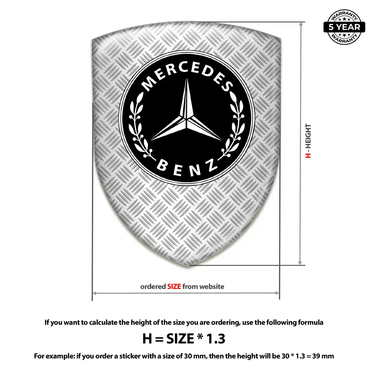 Mercedes Silicone Badge Superior Craft
