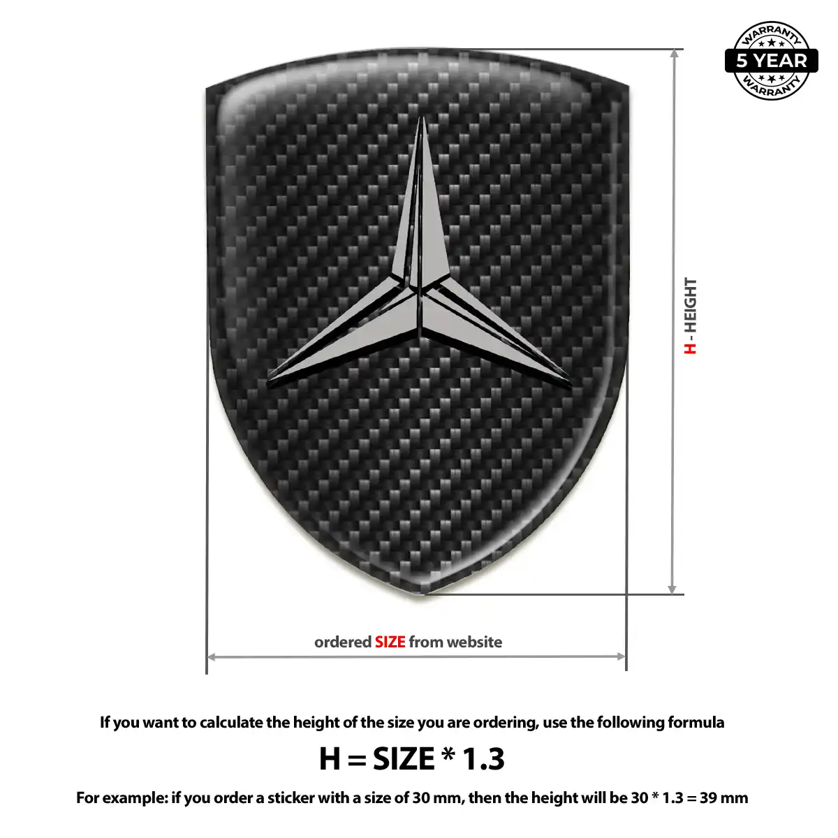 Mercedes Silicone Emblem Elite Finish
