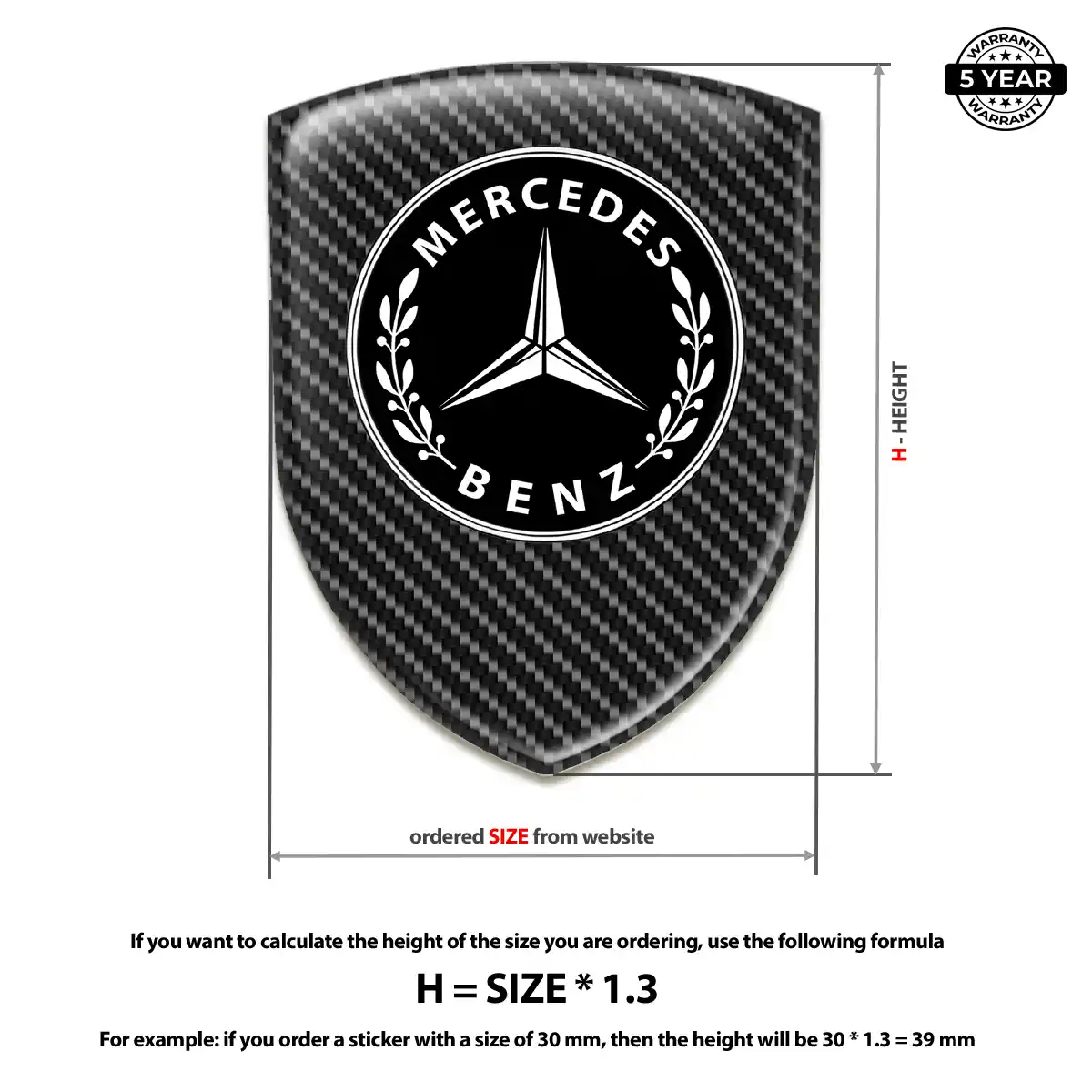 Mercedes Silicone Emblem Prime Quality