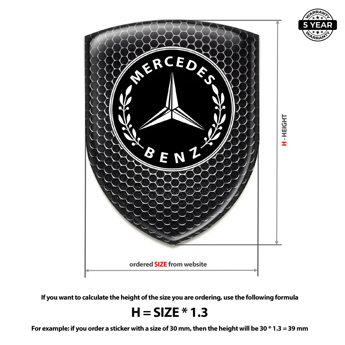 Mercedes Silicone Emblem Refined Design
