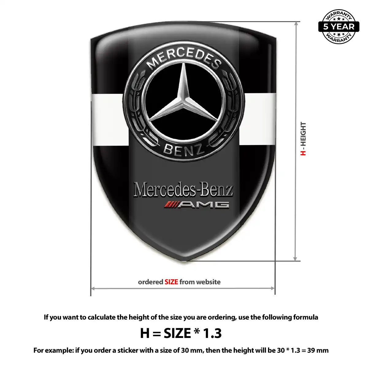 Mercedes Silicone Emblem Signature Grade