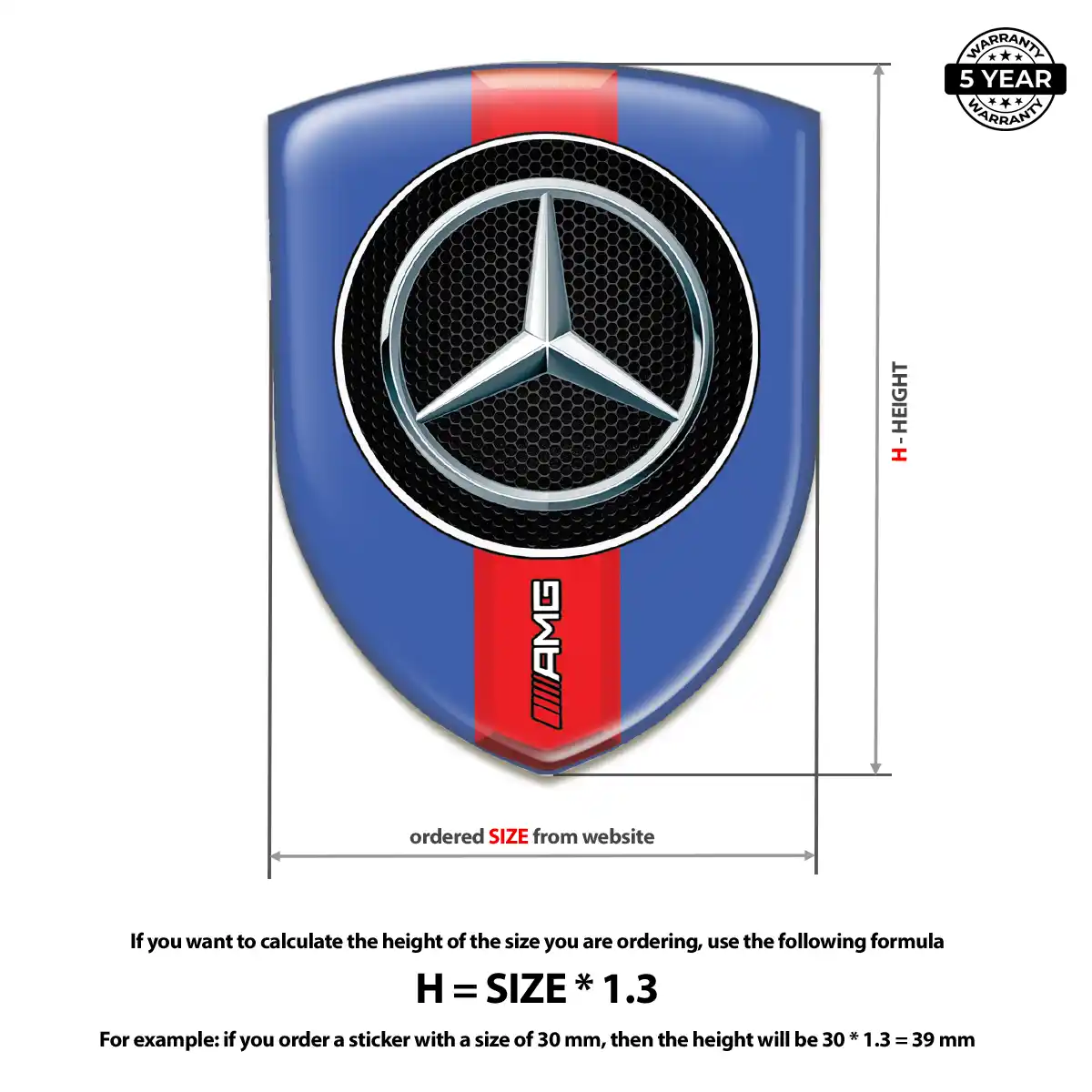 Mercedes Silicone Emblem Sleek Style
