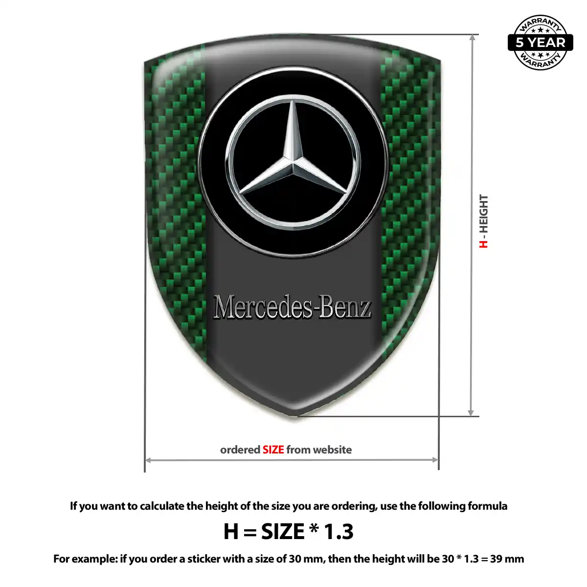 Mercedes Silicone Emblem Superior Craft