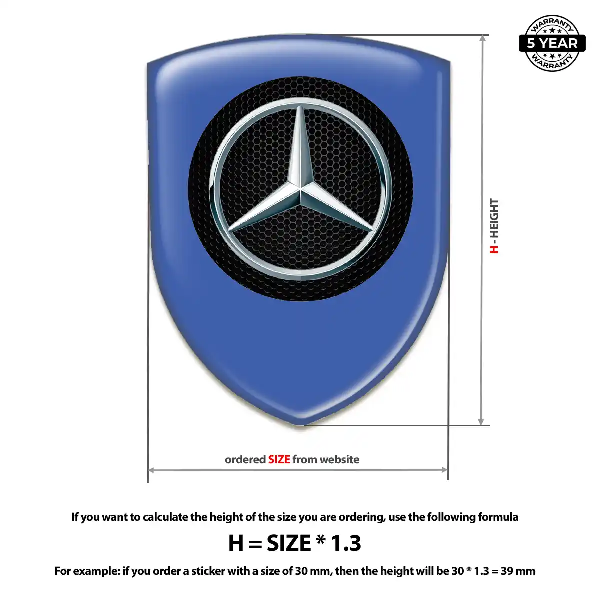 Mercedes Silicone Sticker Prestige Line