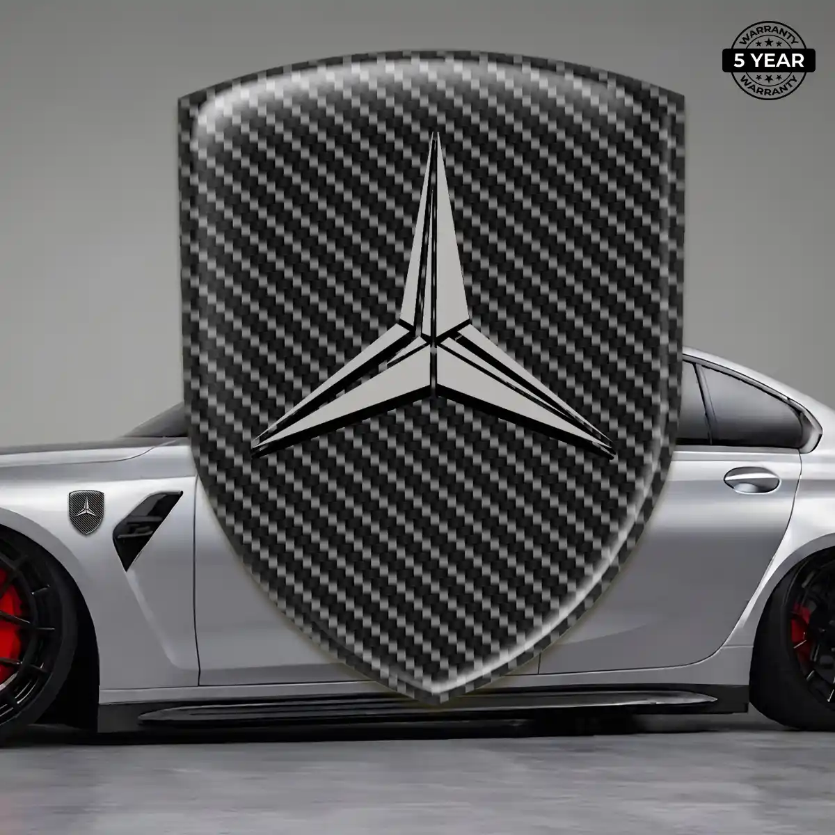 Mercedes Silicone Sticker Refined Design