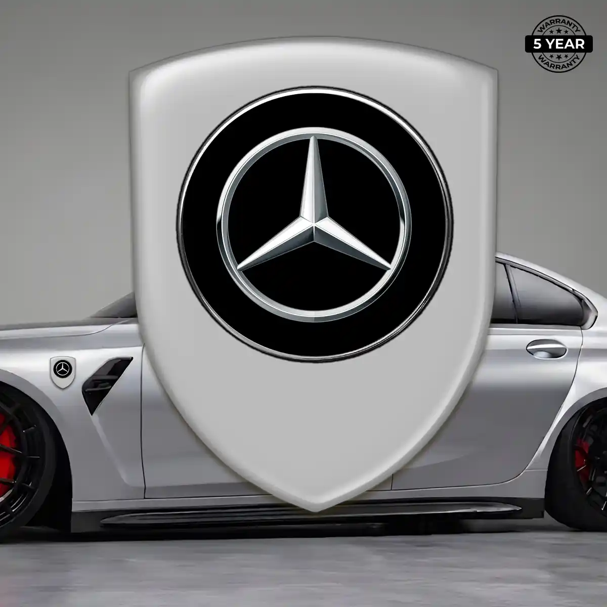 Mercedes Silicone Sticker Sleek Style