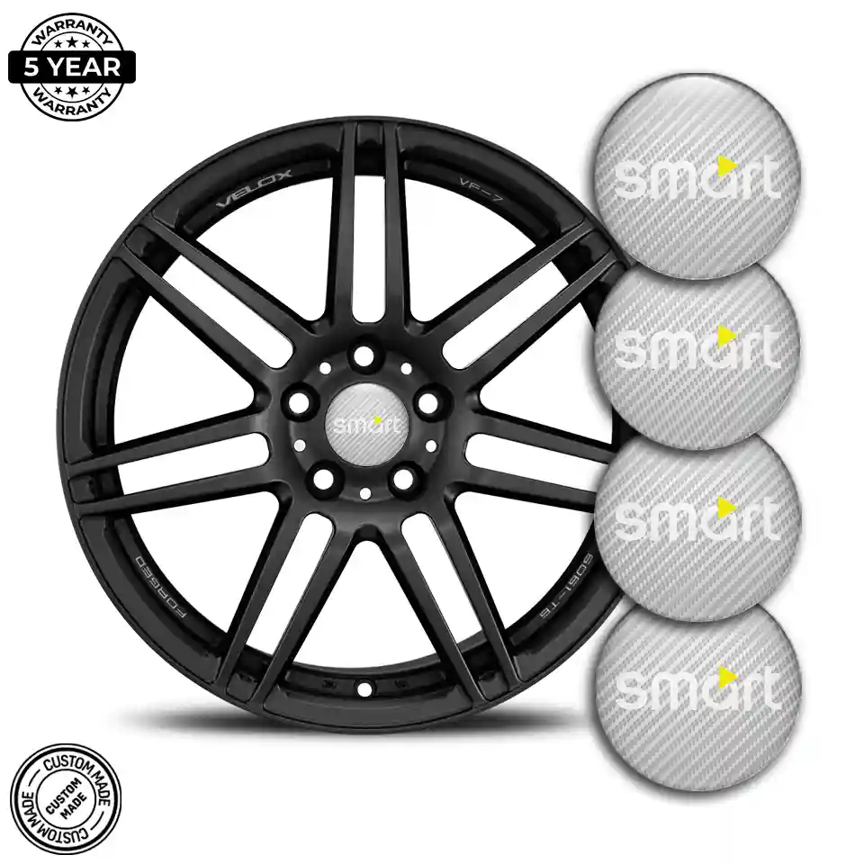 Mercedes Smart Badge Emblems Center Cap Self-Adhesive Sleek Style