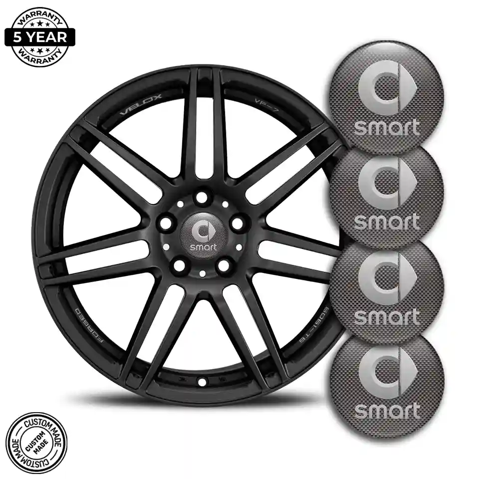 Mercedes Smart Emblem Center Hub Cap Self-Adhesive Sleek Style