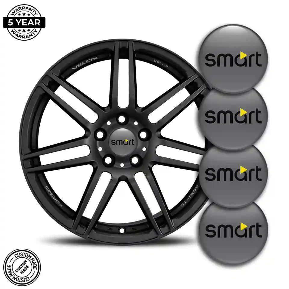 Mercedes Smart Emblem Wheel Center Caps Refined Design