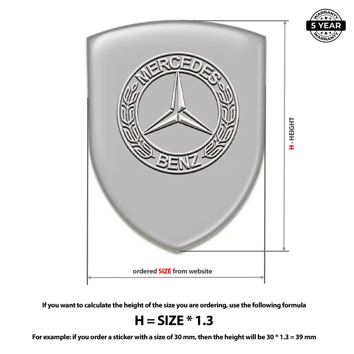 Mercedes Sticker Refined Design