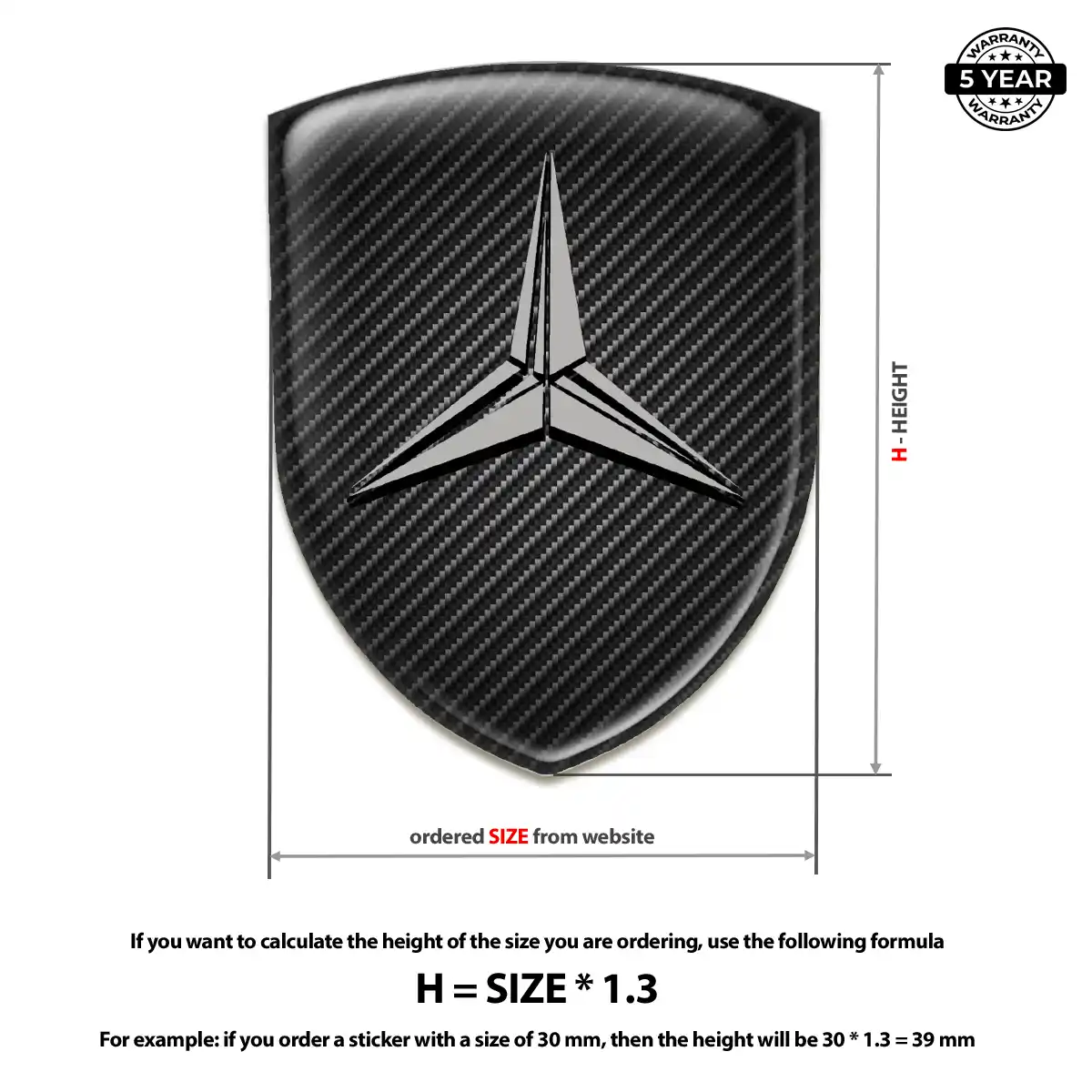 Mercedes Sticker Sleek Style