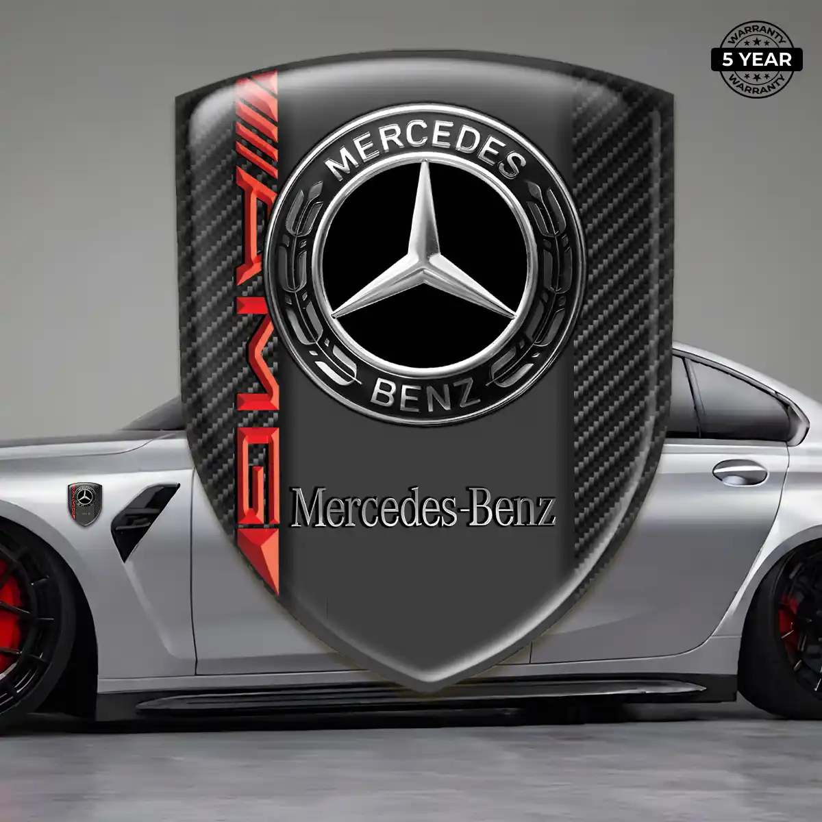 Mercedes Vehicle Logo Sticker Refined Design