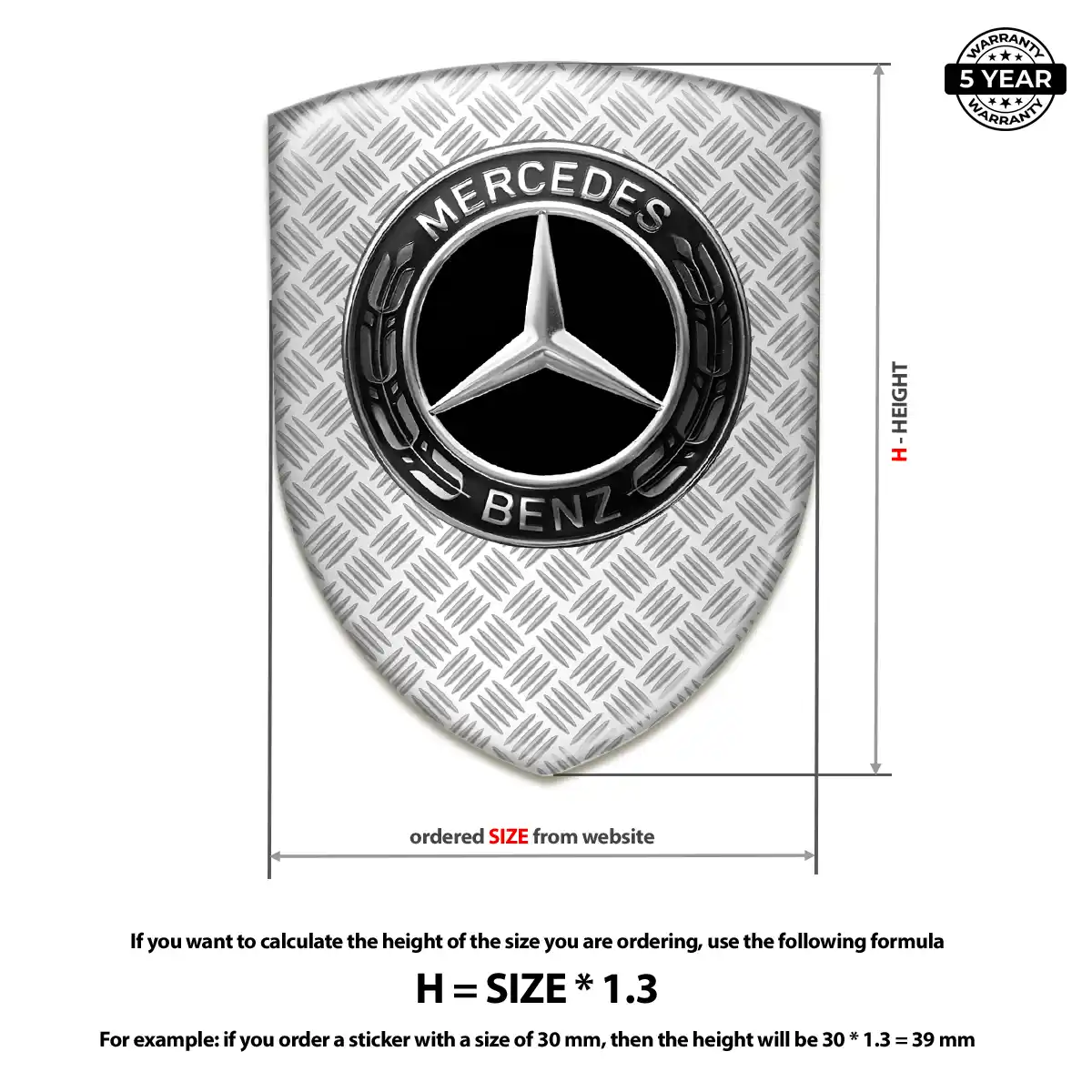 Mercedes Vehicle Logo Sticker Sleek Style