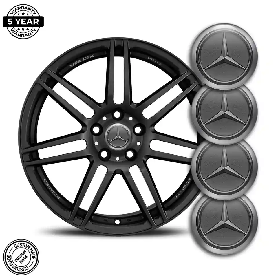 Mercedes Wheel Emblem Self-Adhesive Stylish Design