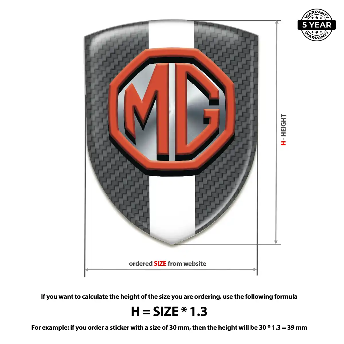 MG 3D Badge Sticker Opulent Line